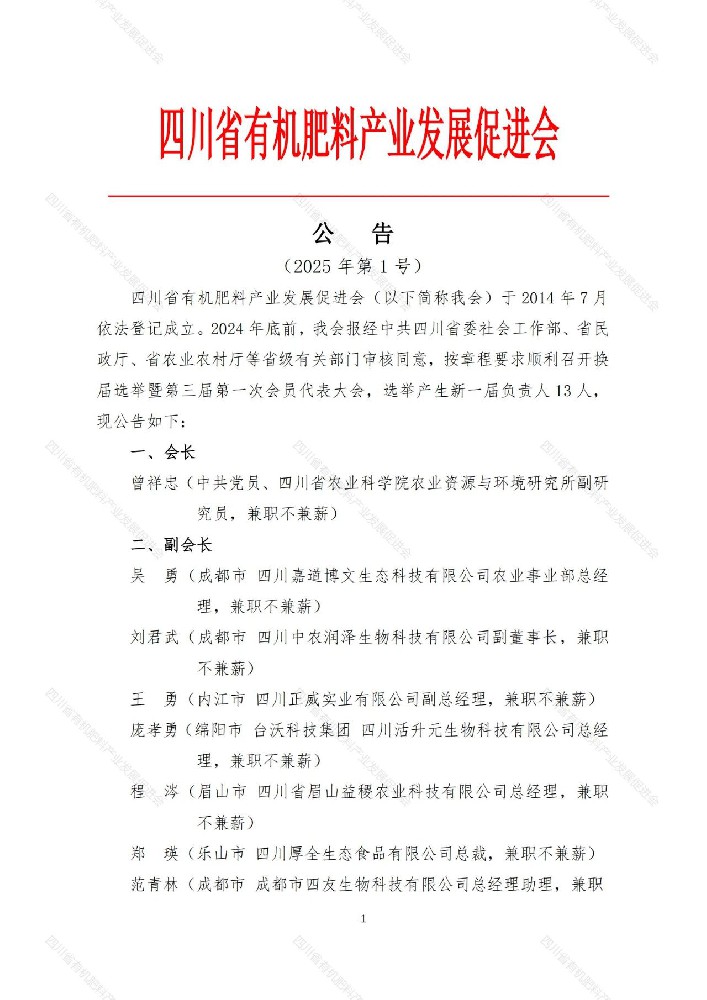 公告（一）